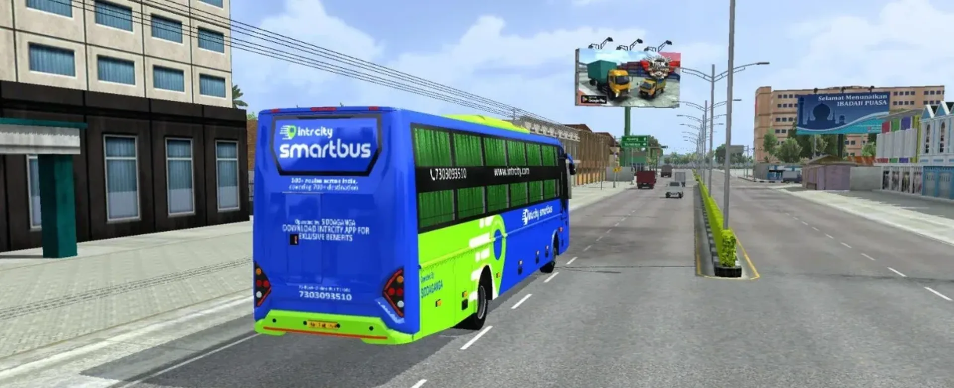 Damodar Super High-deck Bs6 Sleeper Coach Mod Bussid/Bussin By Simulation World screenshot 3