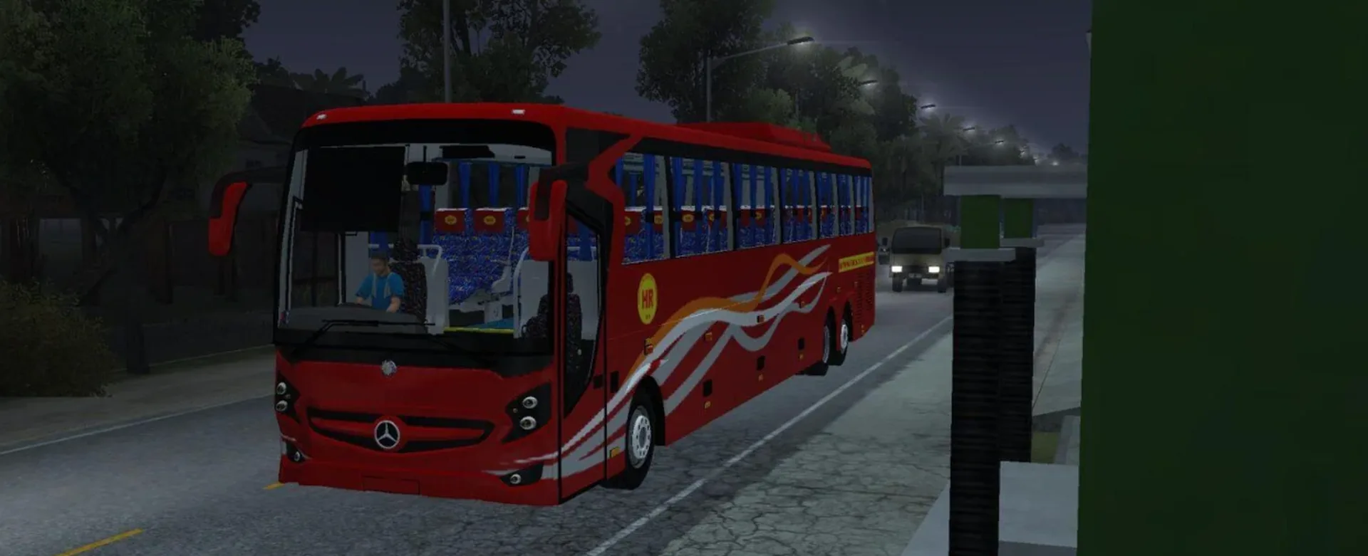 Mercedes SHD 15Mt Open Curtain Bus Mod Bussid/Bussin By Simulation World screenshot 2