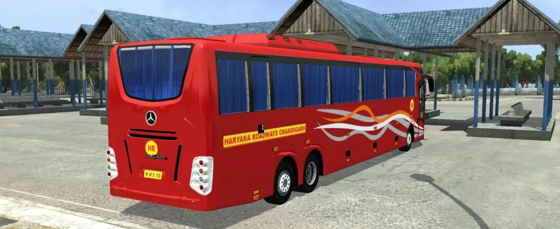 Mercedes SHD 15Mt Open Curtain Bus Mod Bussid/Bussin By Simulation World screenshot 1