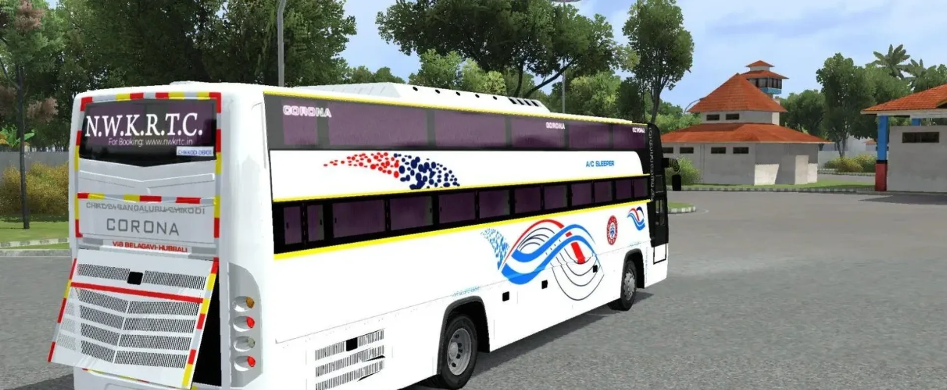 NWKRTC Corona BS-3 AC Sleeper Bus Mod Bussid/Bussin screenshot 3