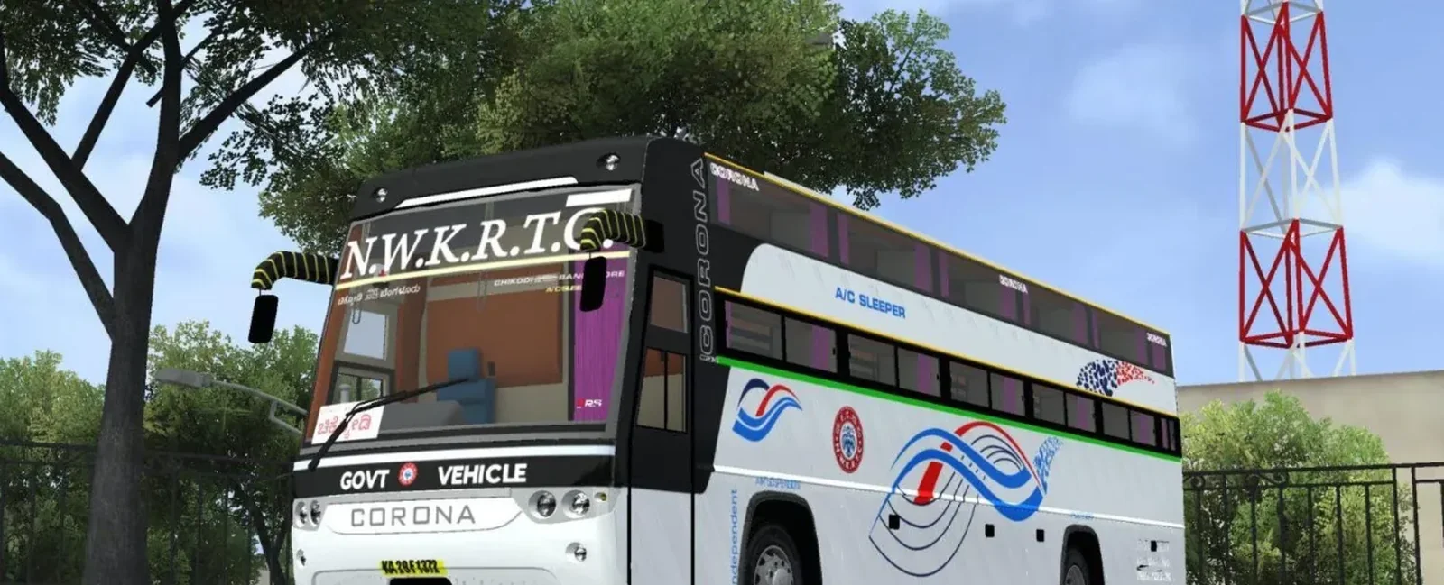 NWKRTC Corona BS-3 AC Sleeper Bus Mod Bussid/Bussin