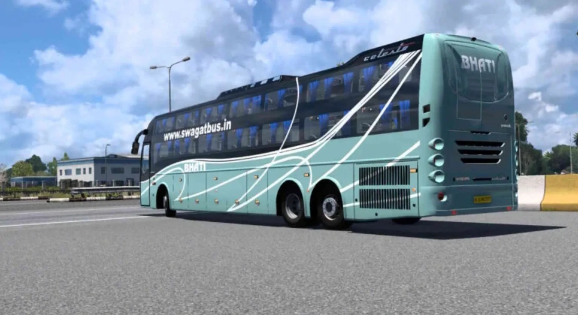 Prakash Volvo Celeste Premium Bus Mod Pack Ets2 By Simulation World screenshot 2