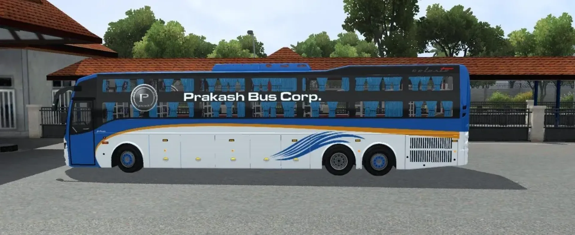 Prakash Volvo Celeste Sleeper Bus Mod Bussid/Bussin By Simulation World screenshot 3