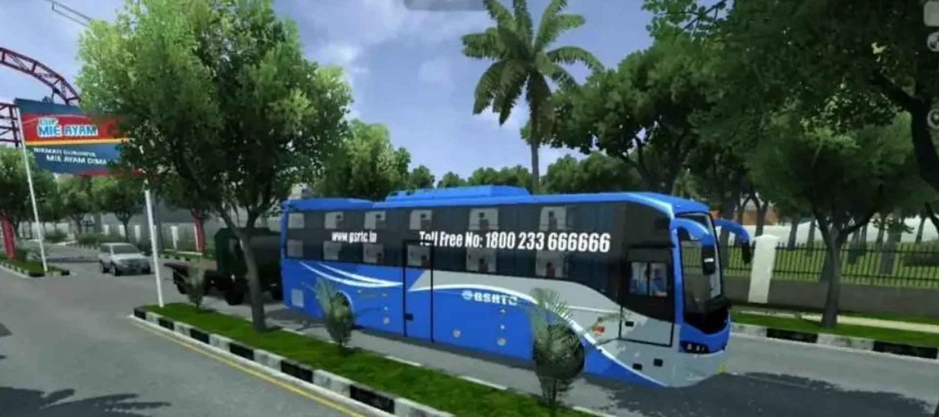 Volvo Celeste B8r (Bi-axle) Sleeper Bus Mod Bussid/Bussin By Simulation World screenshot 2